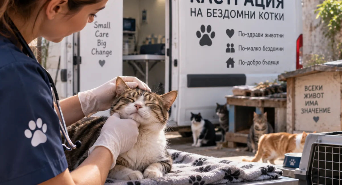 кастрация на бездомни котки